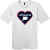 Connecticut Heart State T-Shirt Bright White - US Custom Tees