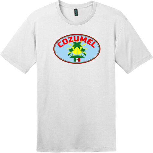 Cozumel Mexico Palm Tree Sunshine T-Shirt Bright White - US Custom Tees