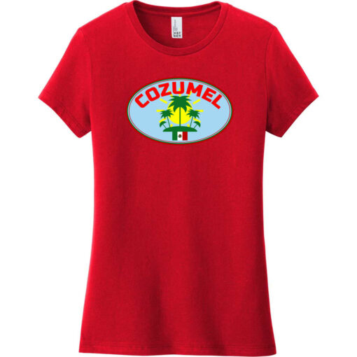 Cozumel Mexico Palm Tree Sunshine Women's T-Shirt Classic Red - US Custom Tees