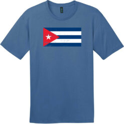 Cuba Vintage Flag T-Shirt Maritime Blue - US Custom Tees