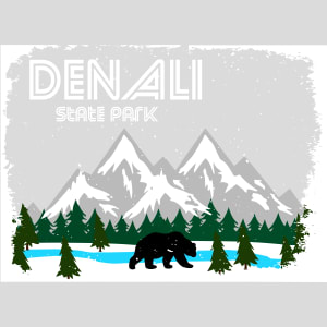 Denali State Park Alaska Design - US Custom Tees