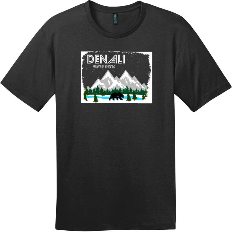 Denali State Park Alaska T-Shirt Jet Black - US Custom Tees