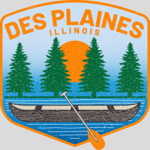 Des Plaines Illinois River Canoe Design - US Custom Tees