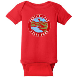 Devils Lake State Park Wisconsin Baby One Piece Red - US Custom Tees