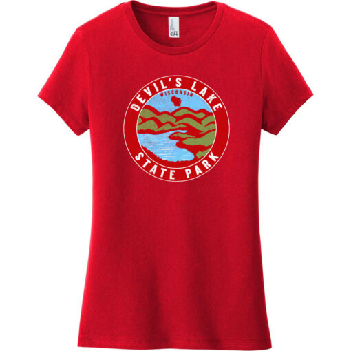 Devils Lake State Park Wisconsin Women's T-Shirt Classic Red - US Custom Tees