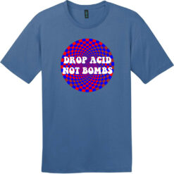 Drop Acid Not Bombs T-Shirt Maritime Blue - US Custom Tees