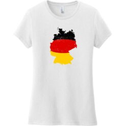 Germany Flag Country Shape Women's T-Shirt White - US Custom Tees