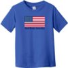 God Bless America Flag Toddler T-Shirt Royal Blue - US Custom Tees