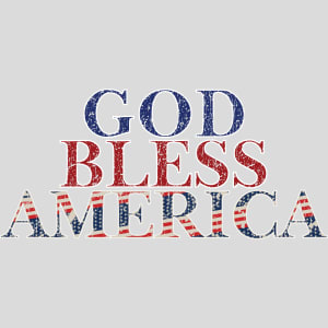 God Bless America Vintage Text Design - US Custom Tees