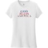 God Bless America Vintage Text Women's T-Shirt White - US Custom Tees