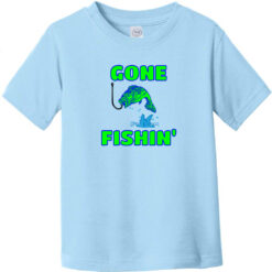 Gone Fishin Toddler T-Shirt Light Blue - US Custom Tees