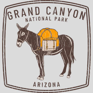 Grand Canyon National Park Donkey Vintage Design - US Custom Tees
