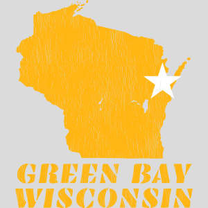 Green Bay Wisconsin State Retro Design - US Custom Tees