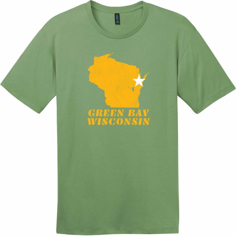 Green Bay Wisconsin State Retro T-Shirt Fresh Fatigue - US Custom Tees