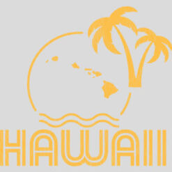 Hawaii Ocean Sun Palm Tree Design - US Custom Tees