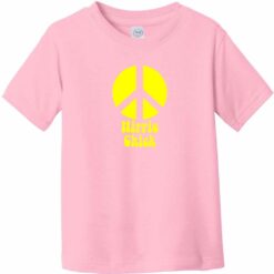 Hippie Chick Peace Toddler T-Shirt Light Pink - US Custom Tees