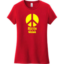 Hippie Chick Peace Women's T-Shirt Classic Red - US Custom Tees