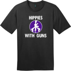 Hippies With Guns T-Shirt Jet Black - US Custom Tees