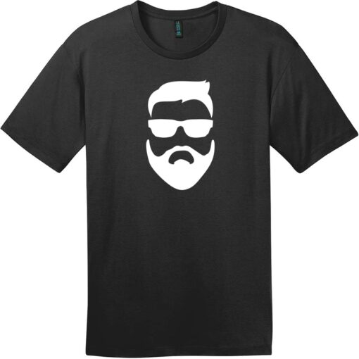 Hipster Beard And Sunglasses T-Shirt Jet Black - US Custom Tees