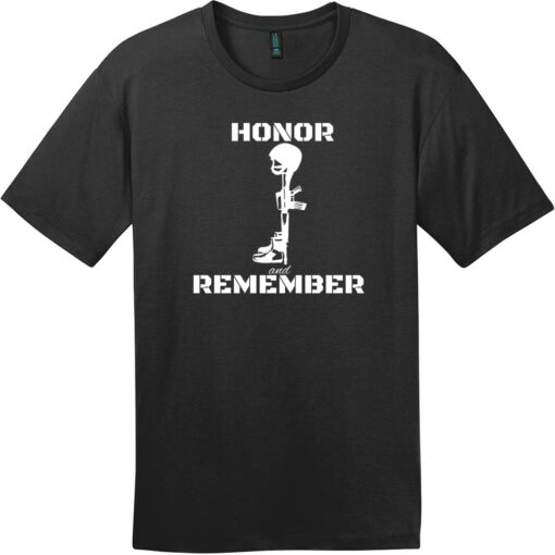 Honor And Remember Military T-Shirt Jet Black - US Custom Tees