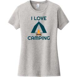 I Love Camping Women's T-Shirt Light Heather Gray - US Custom Tees