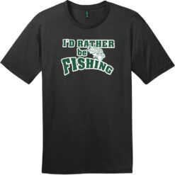 I'd Rather Be Fishing T-Shirt Jet Black - US Custom Tees