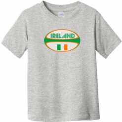 Ireland Rugby Ball Toddler T-Shirt Heather Gray - US Custom Tees