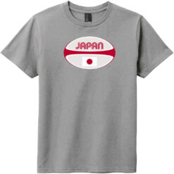 Japan Rugby Ball Youth T-Shirt Gray Frost - US Custom Tees