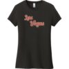 Las Vegas Retro Font Women's T-Shirt Black - US Custom Tees