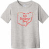 Lil Buckeye Boy Ohio Toddler T-Shirt Heather Gray - US Custom Tees