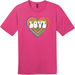 Love Psychedelic Heart T-Shirt Dark Fuchsia - US Custom Tees