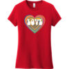 Love Psychedelic Heart Women's T-Shirt Classic Red - US Custom Tees
