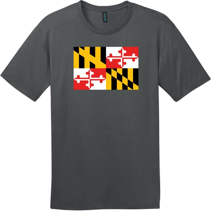 Maryland State Flag T-Shirt Charcoal - US Custom Tees