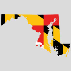 Maryland State Shaped Flag Design - US Custom Tees