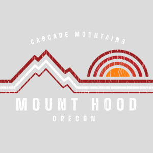 Mount Hood Oregon Cascade Mountains Design - US Custom Tees