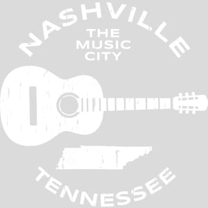 Nashville Tennessee Music City Guitar Design - US Custom Tees