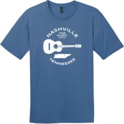 Nashville Tennessee Music City Guitar T-Shirt Maritime Blue - US Custom Tees