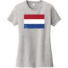 Netherlands Holland Flag Vintage Women's T-Shirt Light Heather Gray - US Custom Tees