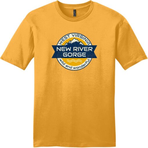 New River Gorge West Virginia T-Shirt Gold - US Custom Tees