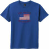 One Nation Indivisible American Flag Youth T-Shirt Deep Royal - US Custom Tees