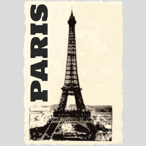 Paris Eiffel Tower Retro Design Design - US Custom Tees