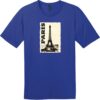 Paris Eiffel Tower Retro Design T-Shirt Deep Royal - US Custom Tees
