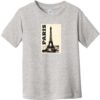 Paris Eiffel Tower Retro Design Toddler T-Shirt Heather Gray - US Custom Tees