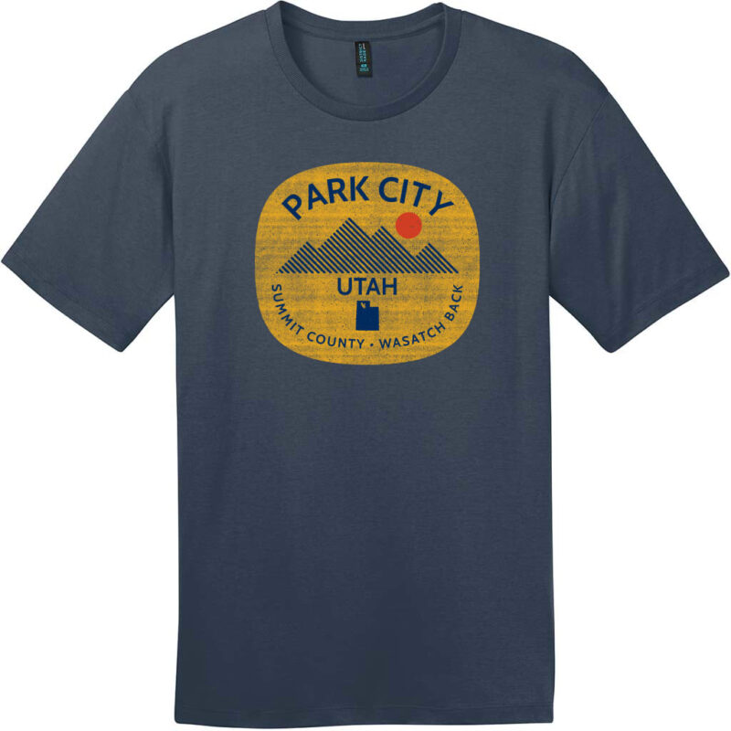 Park City Utah Wasatch Back T-Shirt New Navy - US Custom Tees