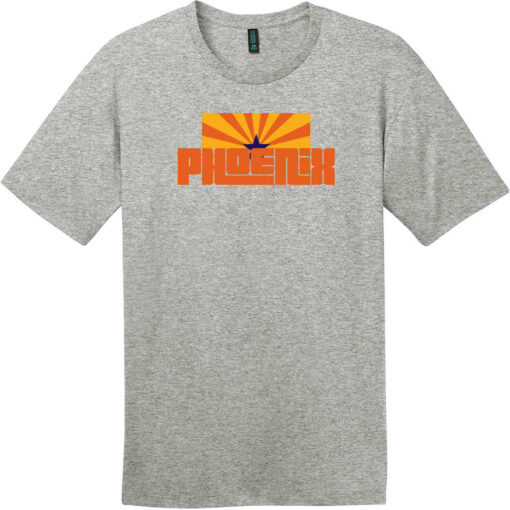 Phoenix Arizona Flag Retro T-Shirt Heathered Steel - US Custom Tees