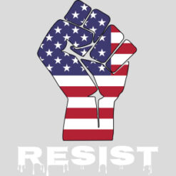 Resist American Flag Fist Design - US Custom Tees