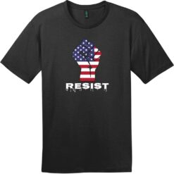 Resist American Flag Fist T-Shirt Jet Black - US Custom Tees