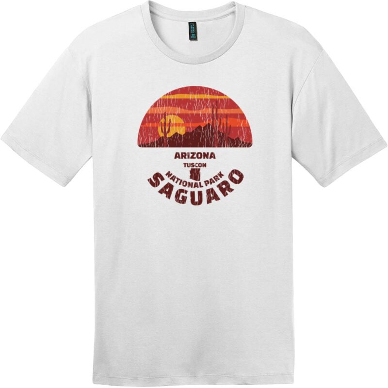 Saguaro National Park Tuscon Arizona T-Shirt Bright White - US Custom Tees
