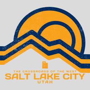 Salt Lake City Crossroads Of The West Design - US Custom Tees
