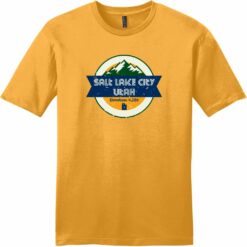Salt Lake City Utah Mountain T-Shirt Gold - US Custom Tees